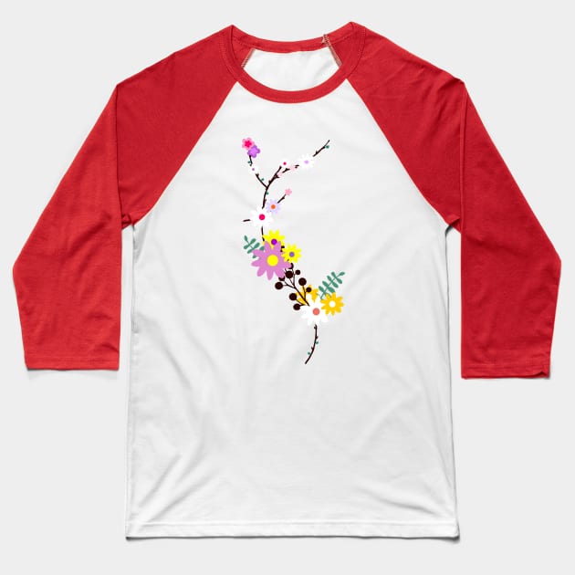 Traditional Chinese inspired pattern Baseball T-Shirt by Mandz11